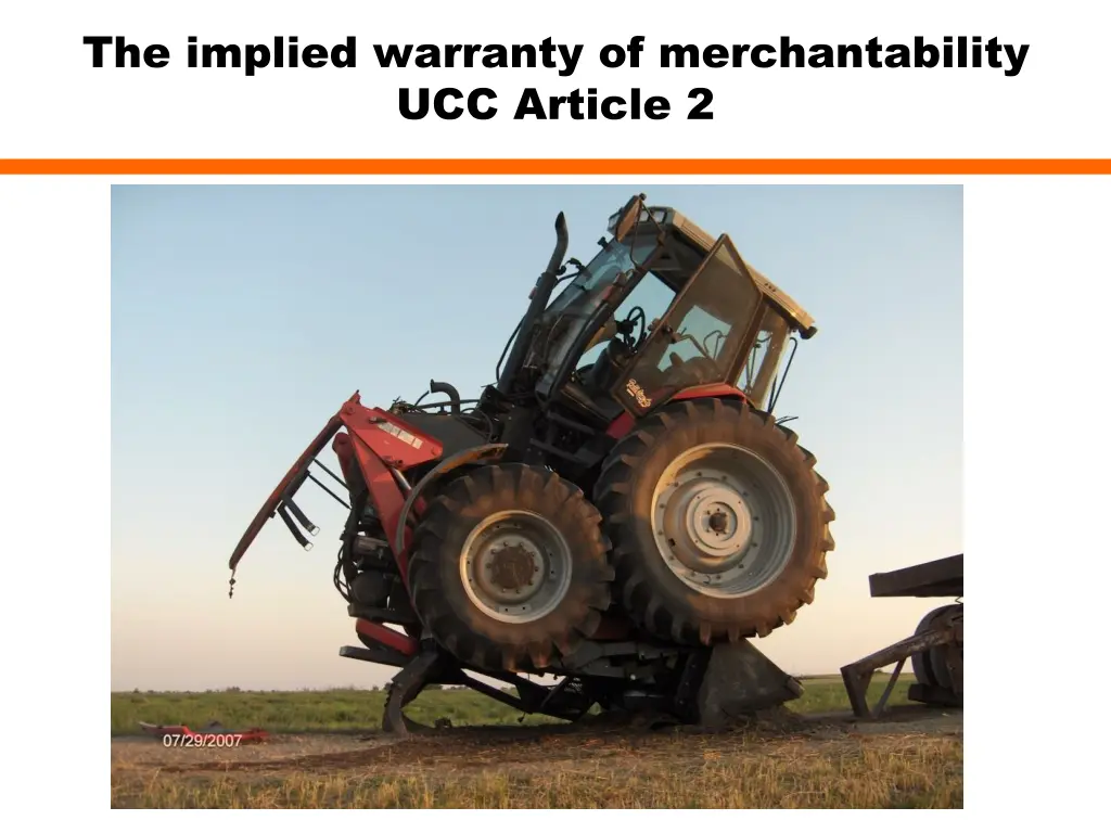 the implied warranty of merchantability