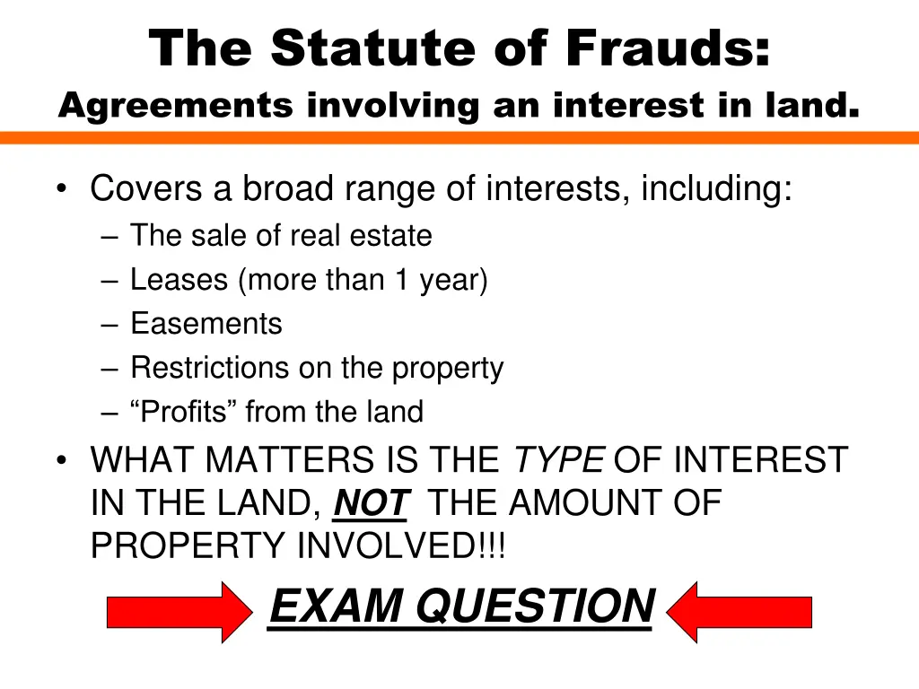 the statute of frauds agreements involving