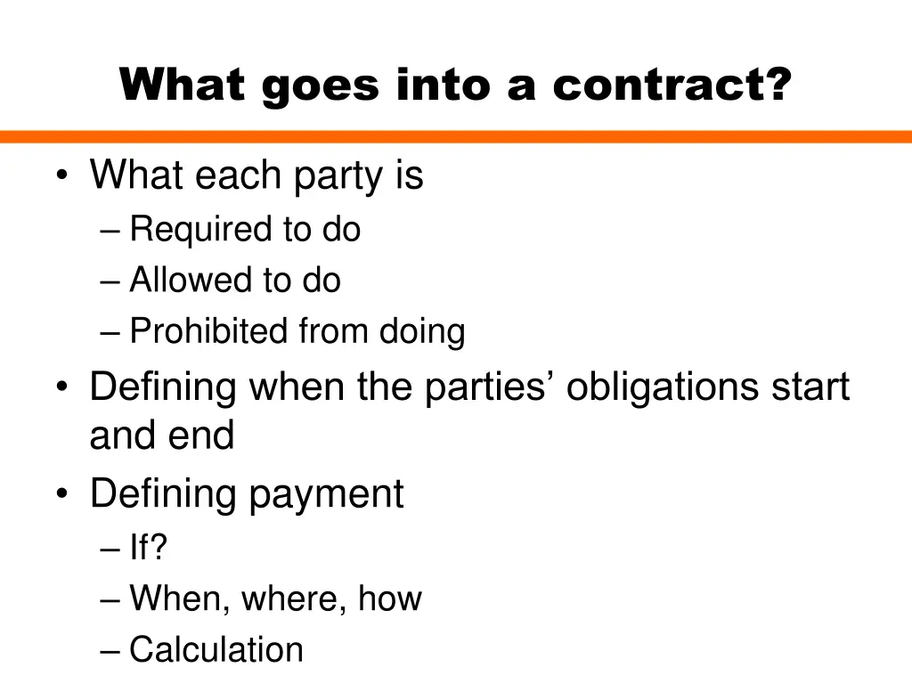 what goes into a contract 2