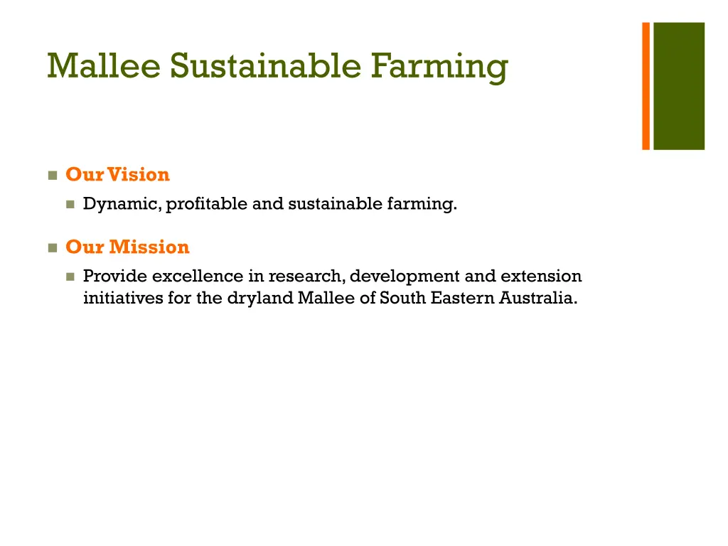 mallee sustainable farming