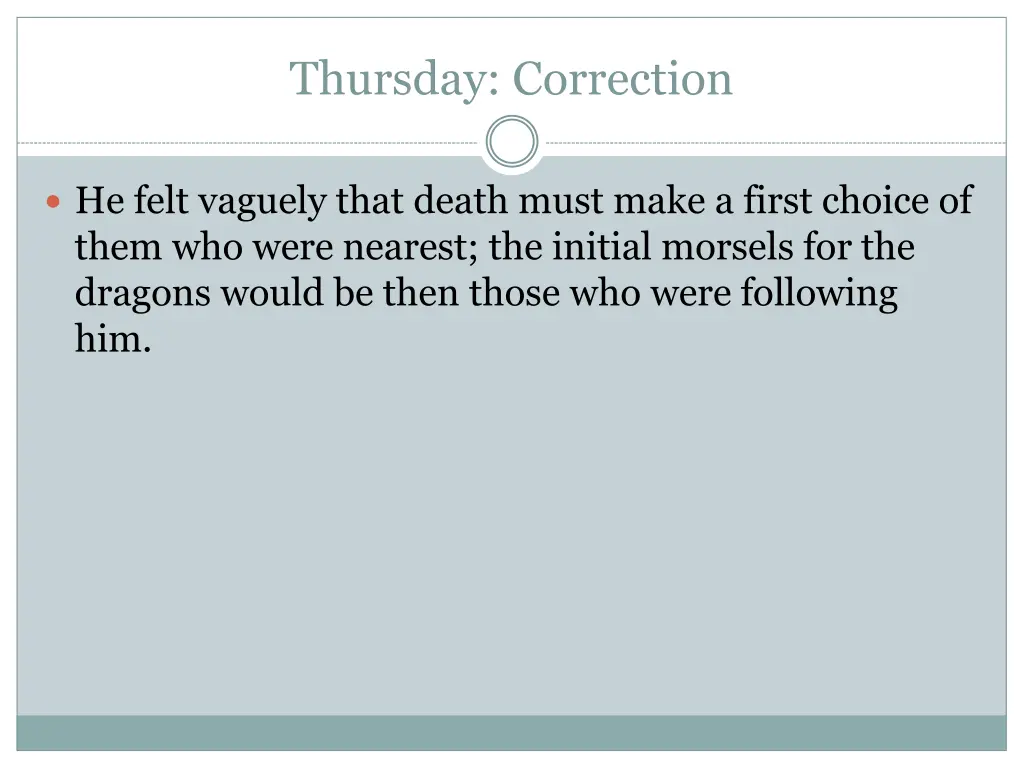 thursday correction 1