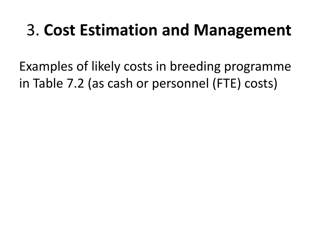 3 cost estimation and management