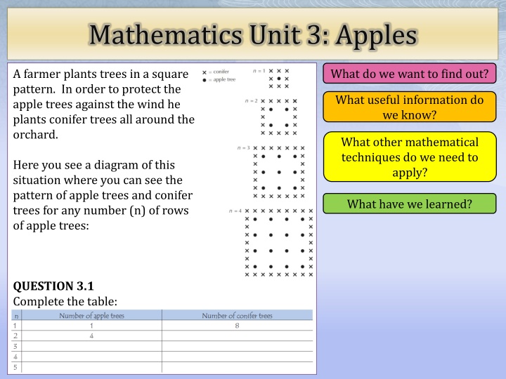 mathematics unit 3 apples