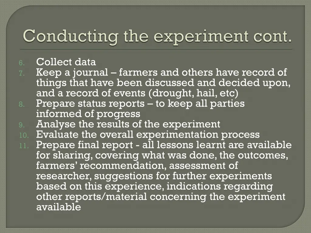 collect data keep a journal farmers and others