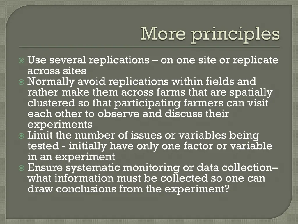 use several replications on one site or replicate