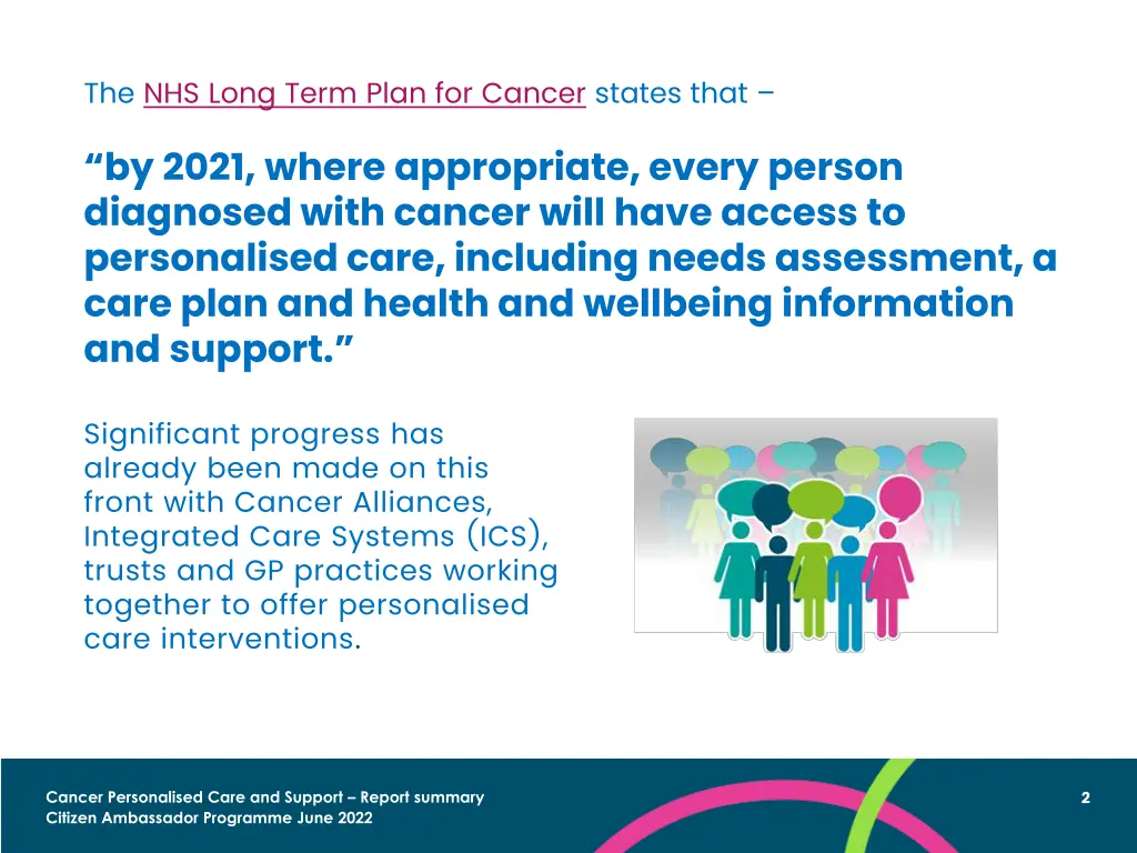 the nhs long term plan for cancer states that