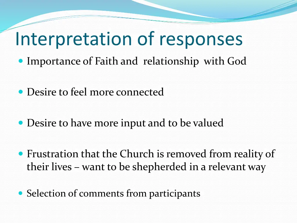 interpretation of responses 1