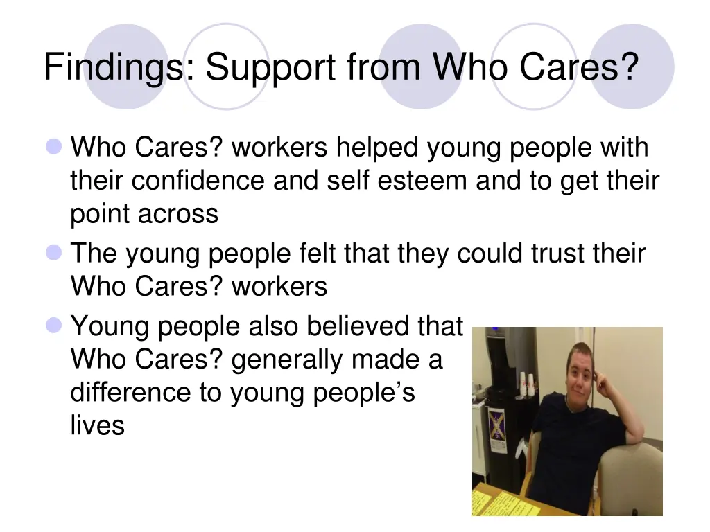 findings support from who cares 1