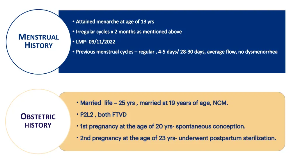 attained menarche at age of 13 yrs