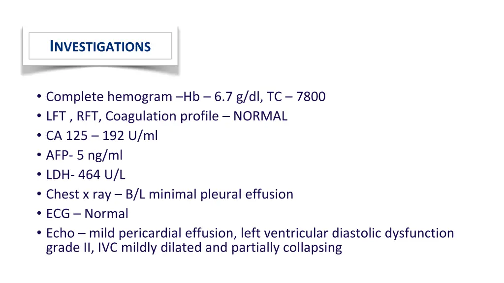 i nvestigations