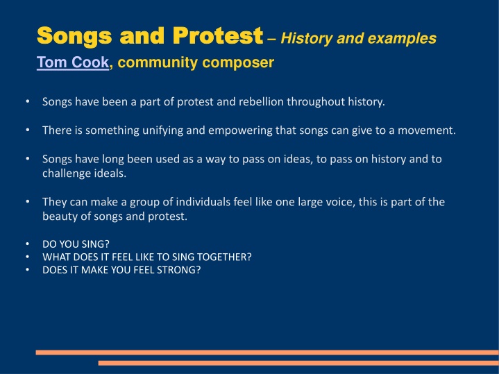 songs and protest songs and protest history