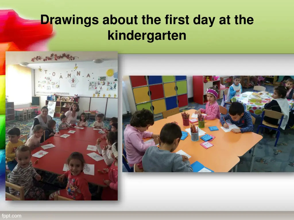 drawings about the first day at the kindergarten