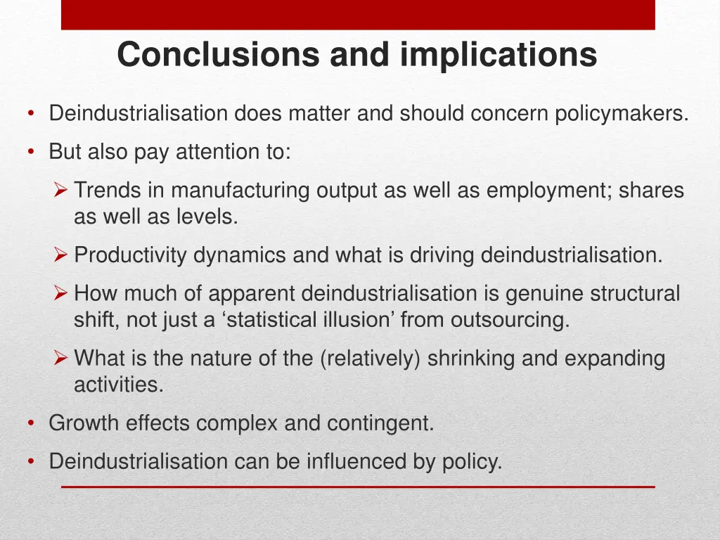 conclusions and implications