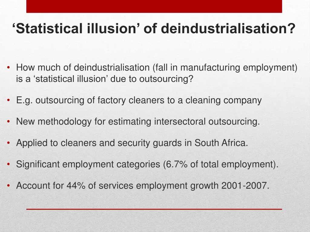 statistical illusion of deindustrialisation