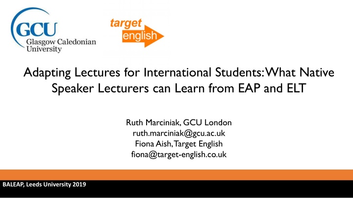 adapting lectures for international students what