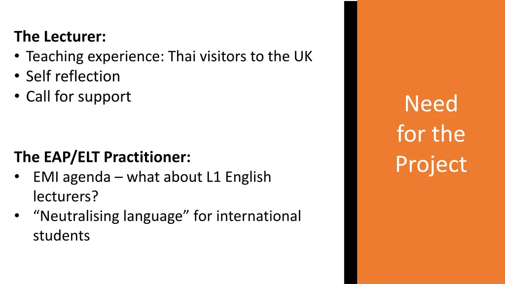 the lecturer teaching experience thai visitors