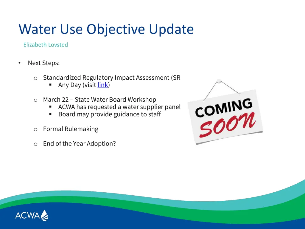 water use objective update 1