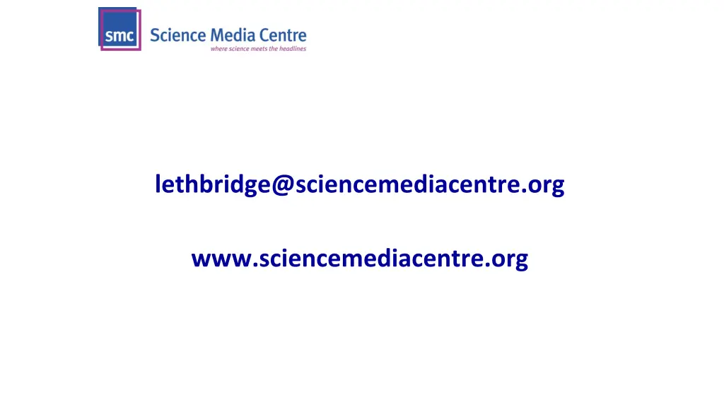 lethbridge@sciencemediacentre org