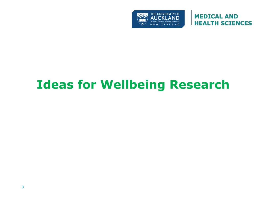 ideas for wellbeing research