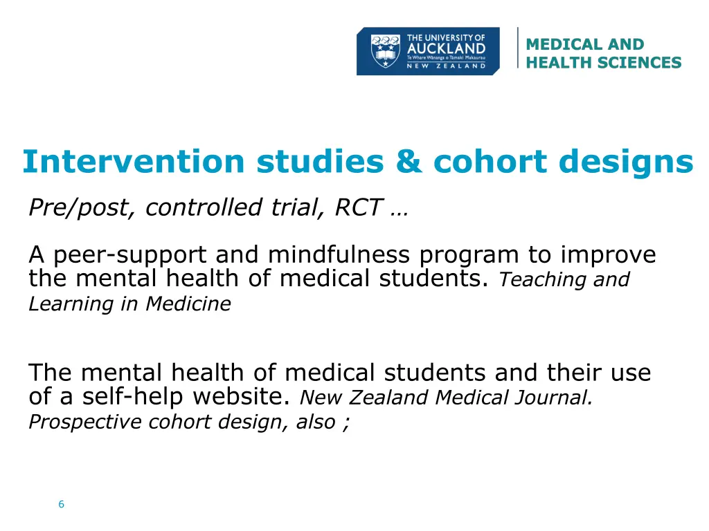 intervention studies cohort designs