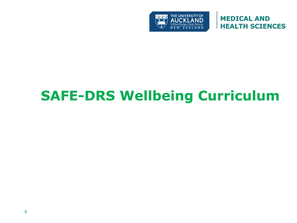 safe drs wellbeing curriculum