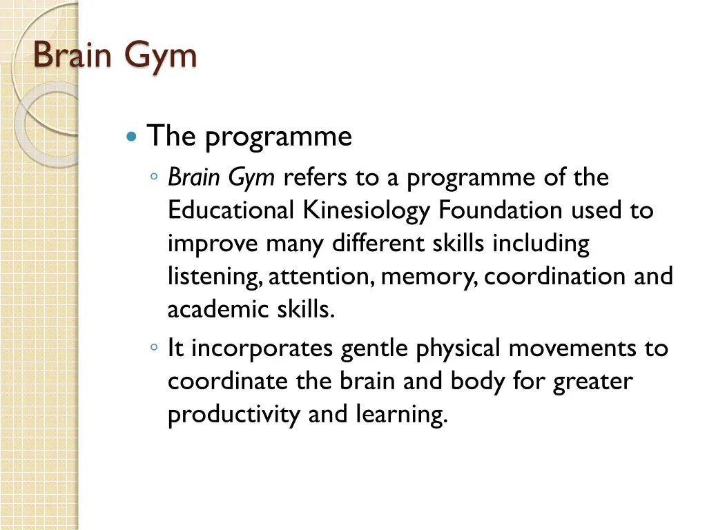 brain gym