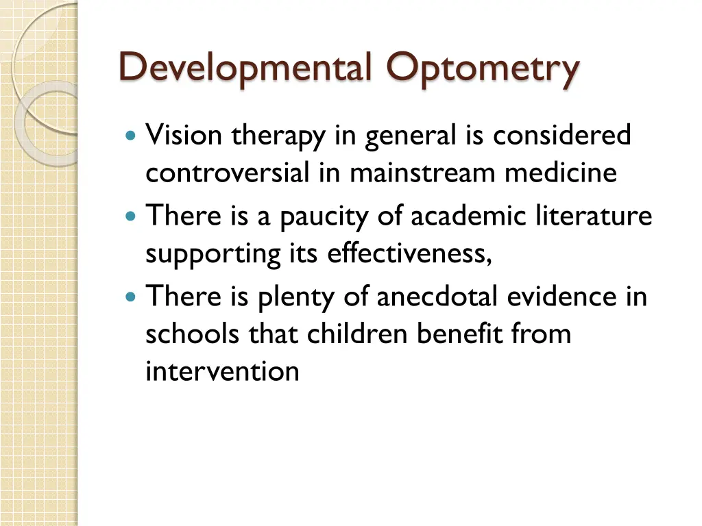 developmental optometry 1