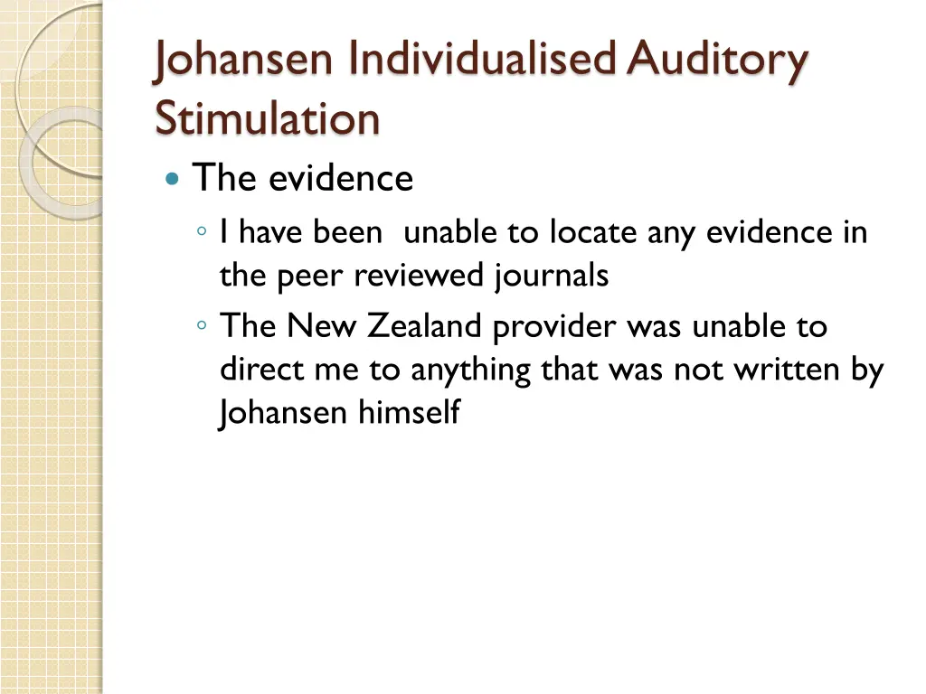 johansen individualised auditory stimulation 1