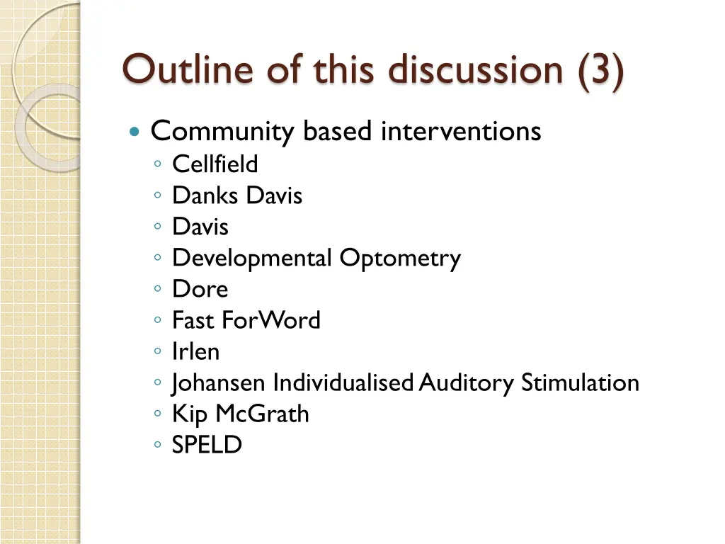 outline of this discussion 3