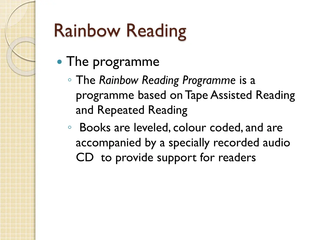 rainbow reading