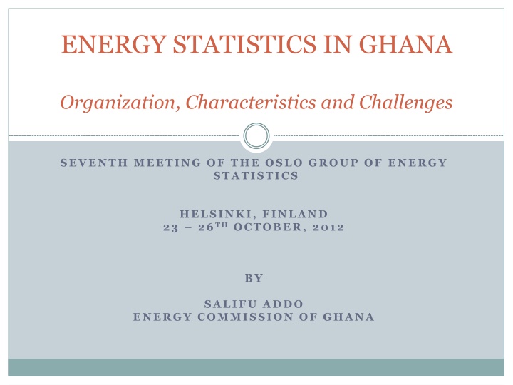 energy statistics in ghana