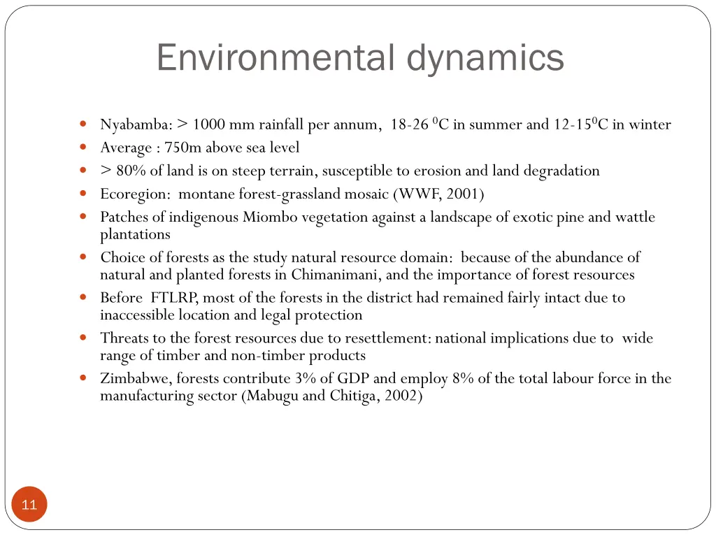 environmental dynamics