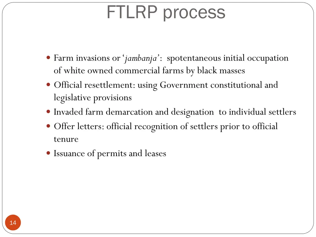 ftlrp process