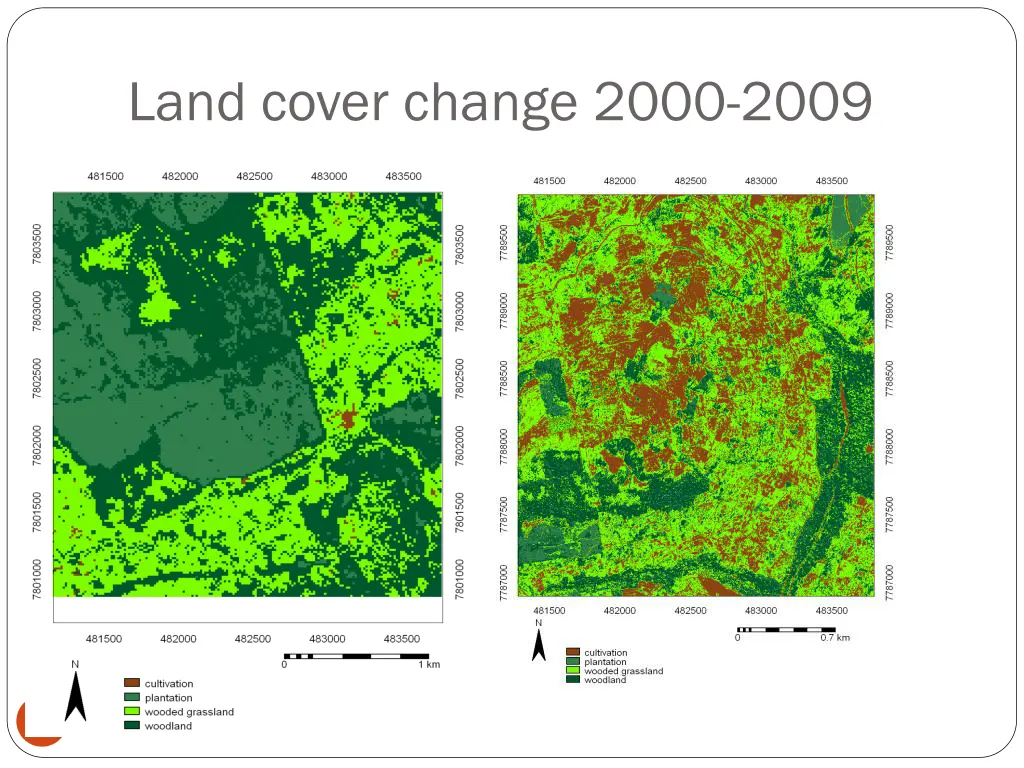 land cover change 2000 2009