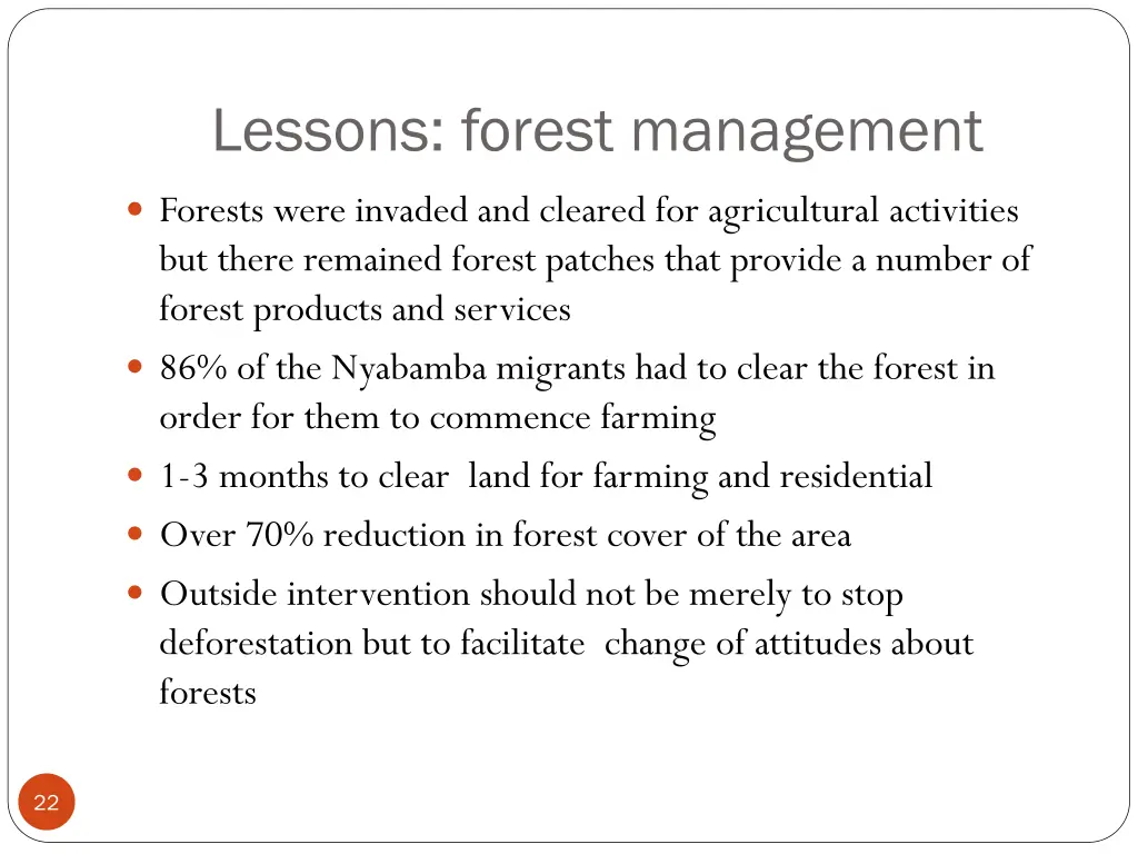 lessons forest management