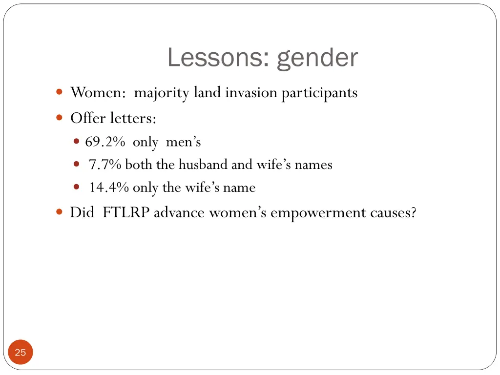 lessons gender