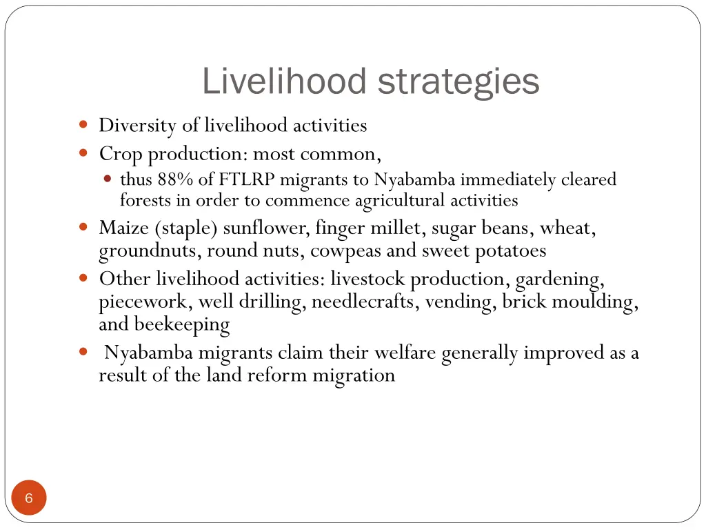 livelihood strategies