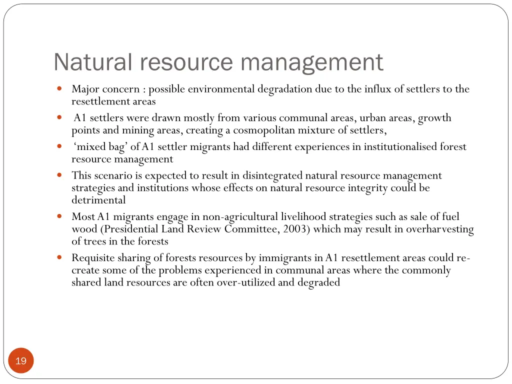 natural resource management