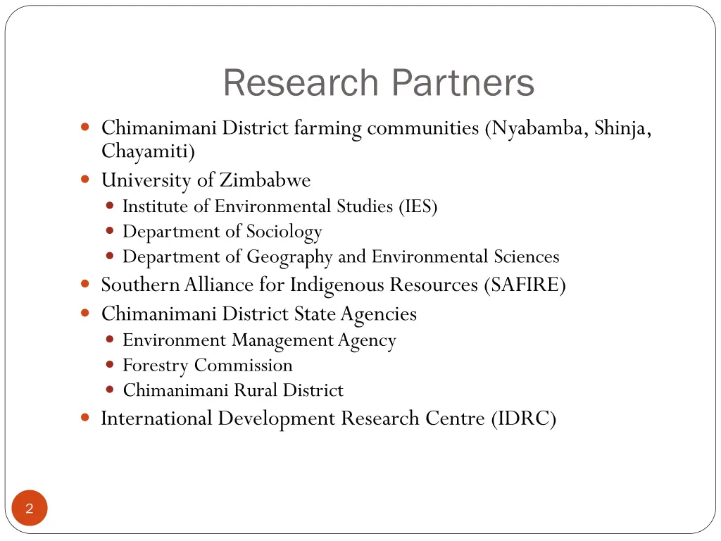 research partners