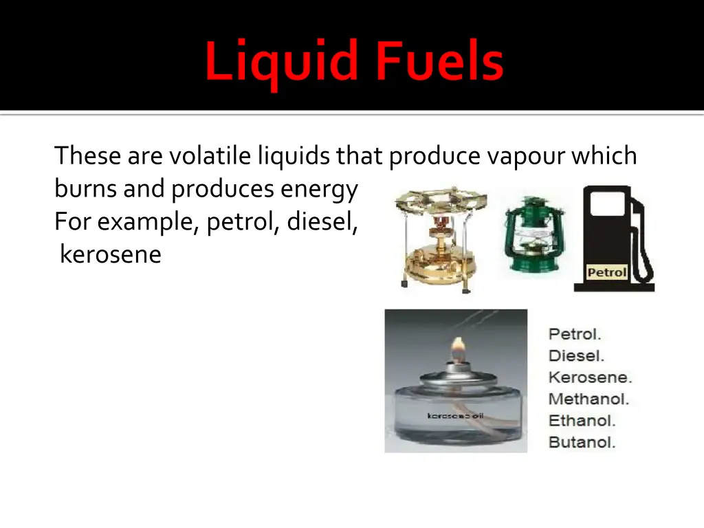 these are volatile liquids that produce vapour