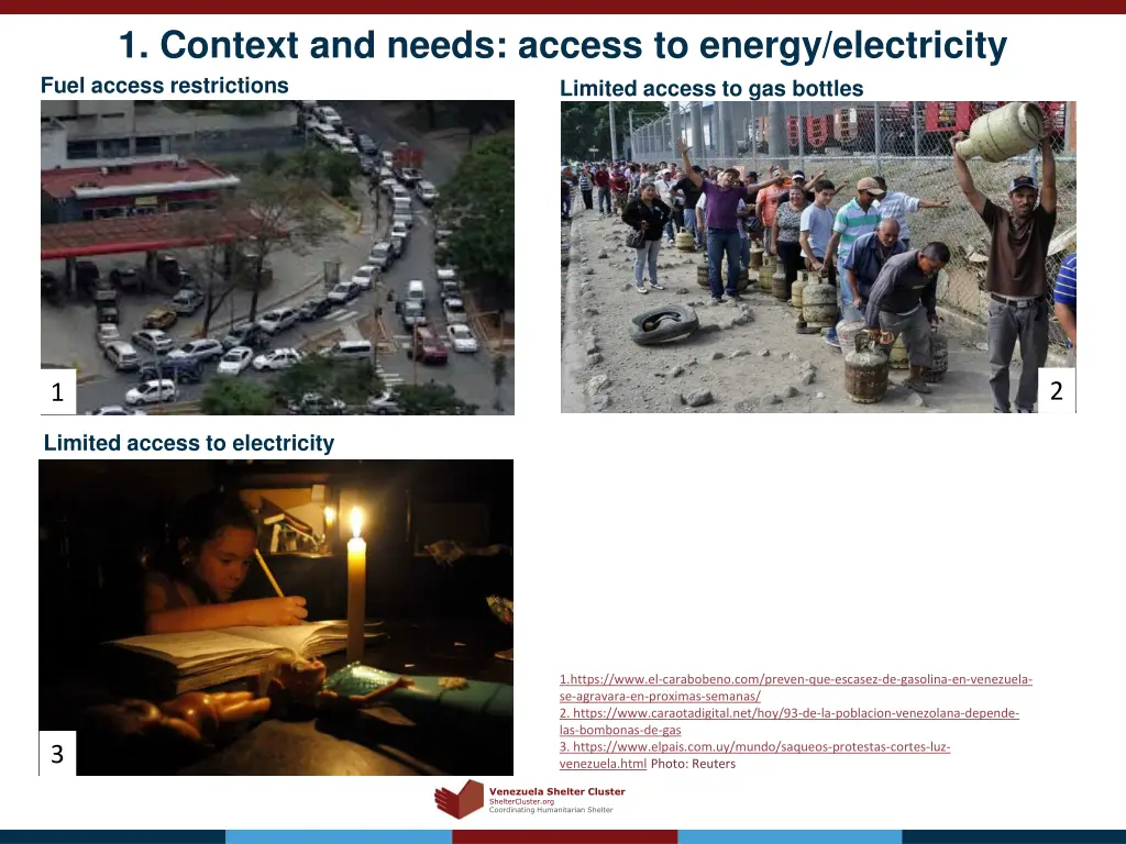 1 context and needs access to energy electricity