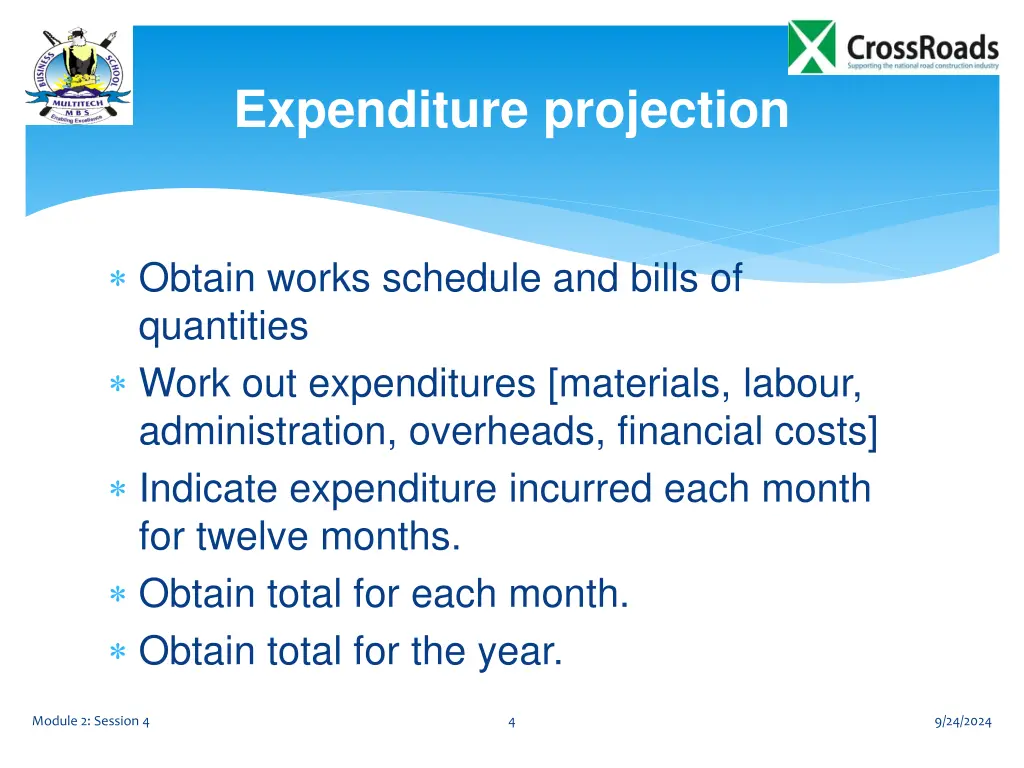 expenditure projection