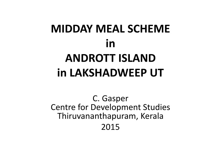 midday meal scheme in andrott island