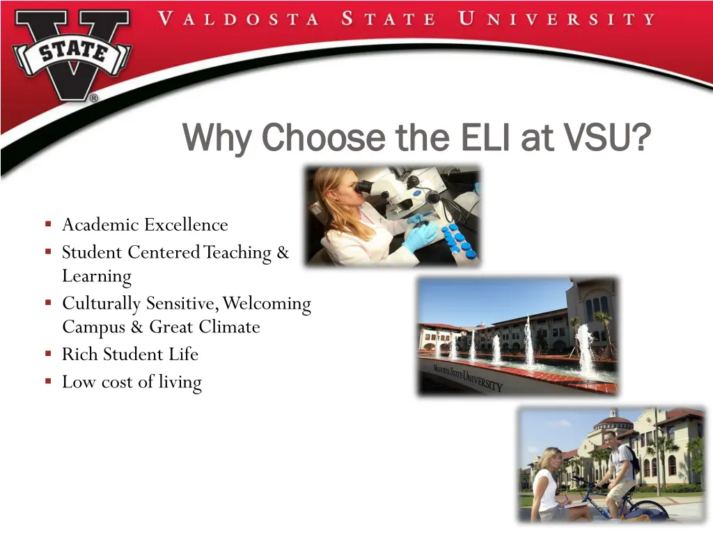 why choose the eli at vsu why choose