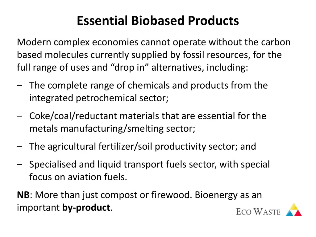 essential biobased products