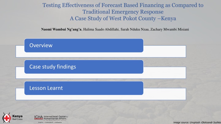 testing effectiveness of forecast based financing