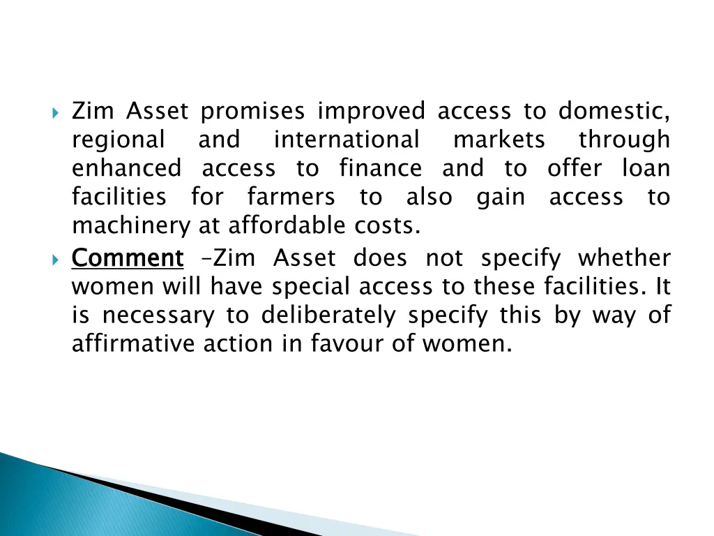 zim asset promises improved access to domestic