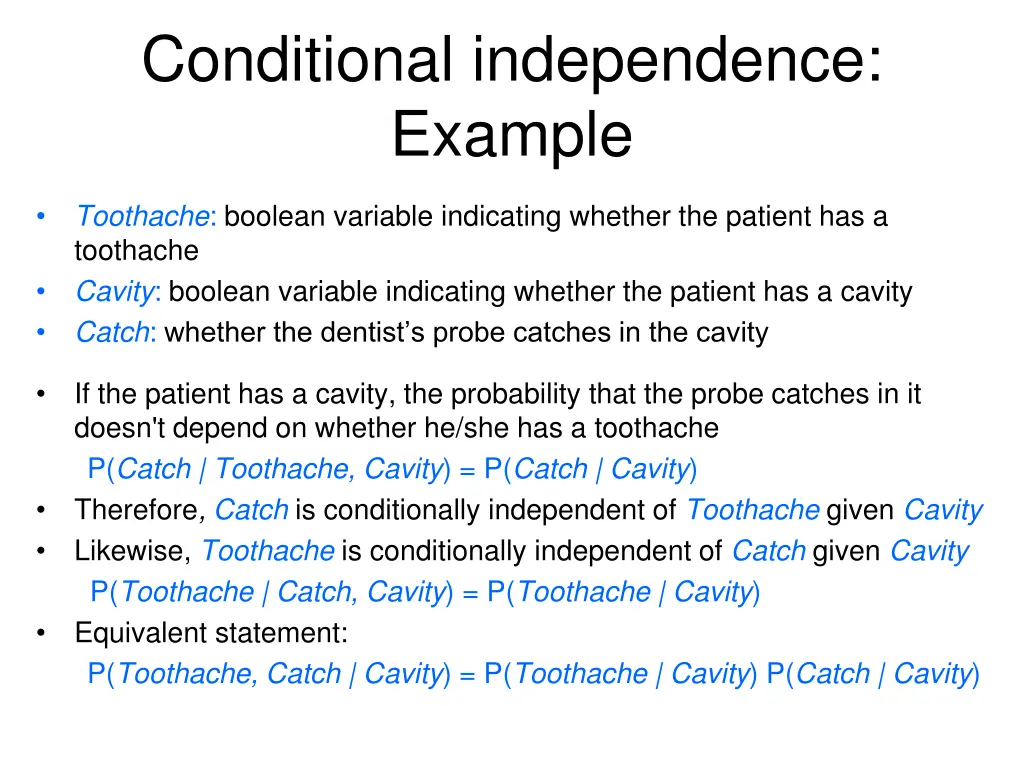 conditional independence example