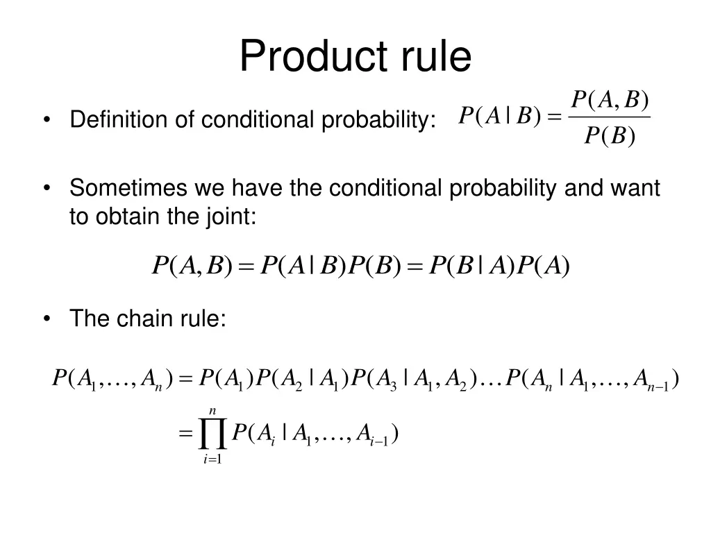 product rule 1