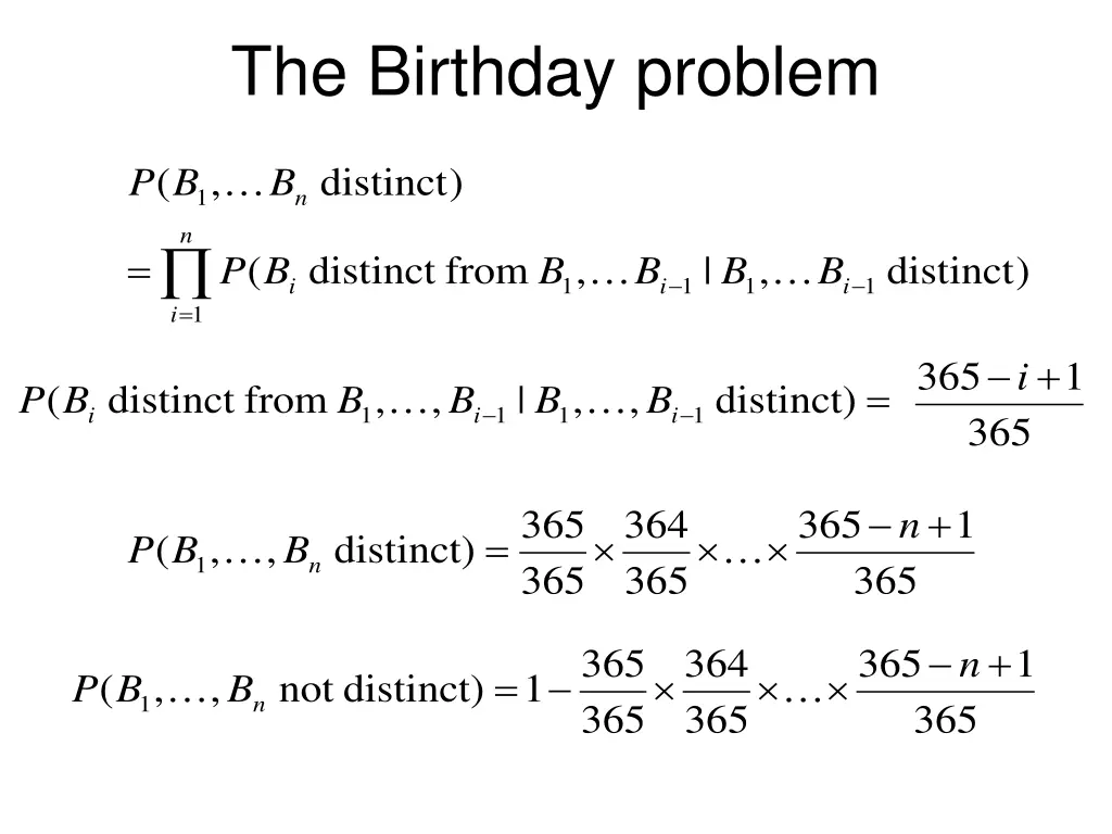 the birthday problem 1